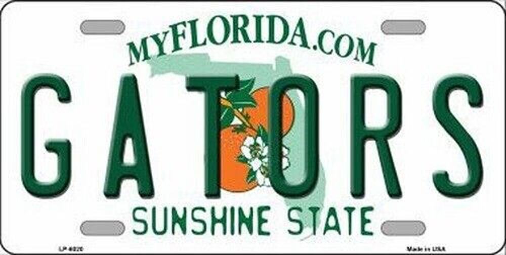 NCAA Florida Gators License Plate College Team Background Metal Tag "U.S.A." UFX